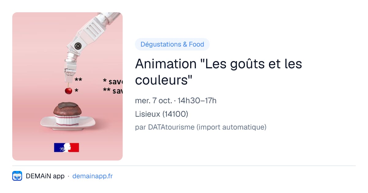 Animation "Les goûts et les couleurs" — Lisieux