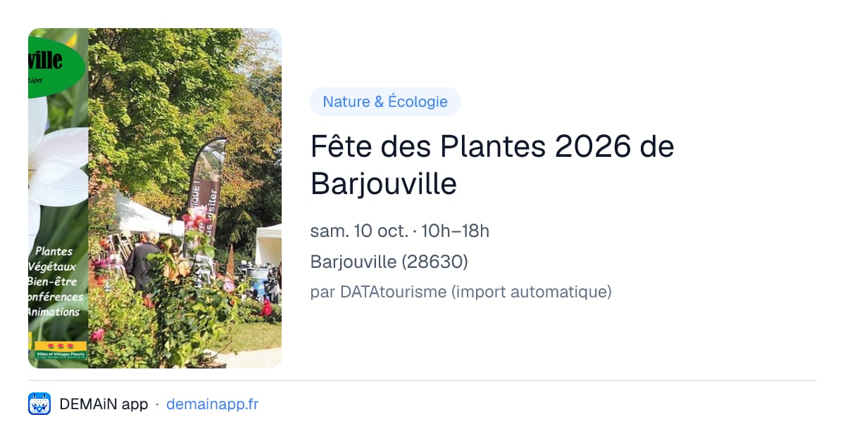 Fête des Plantes 2026 de Barjouville — Barjouville