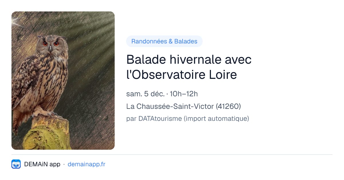 Balade hivernale avec l'Observatoire Loire — La Chaussée-Saint-Victor