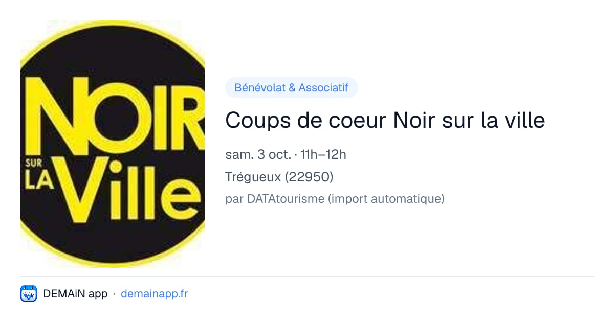 Coups de coeur Noir sur la ville — Trégueux