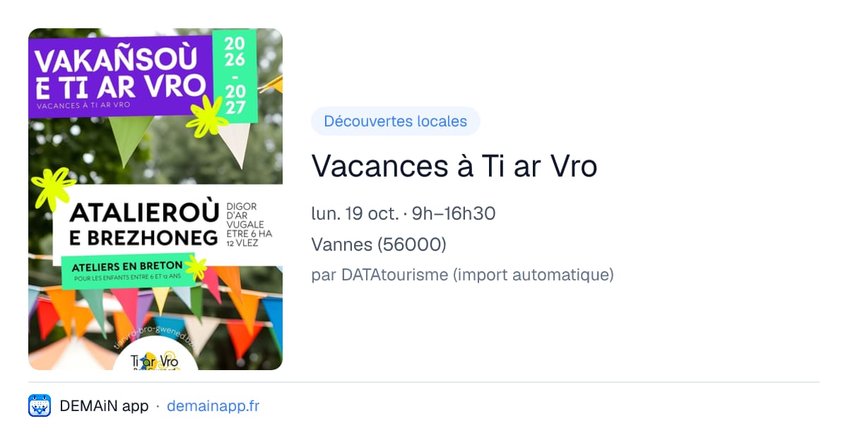 Vacances à Ti ar Vro — Vannes