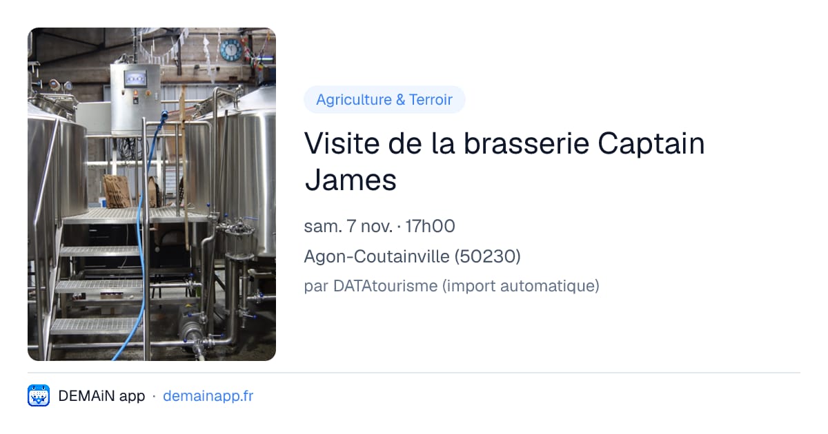 Visite de la brasserie Captain James — Agon-Coutainville