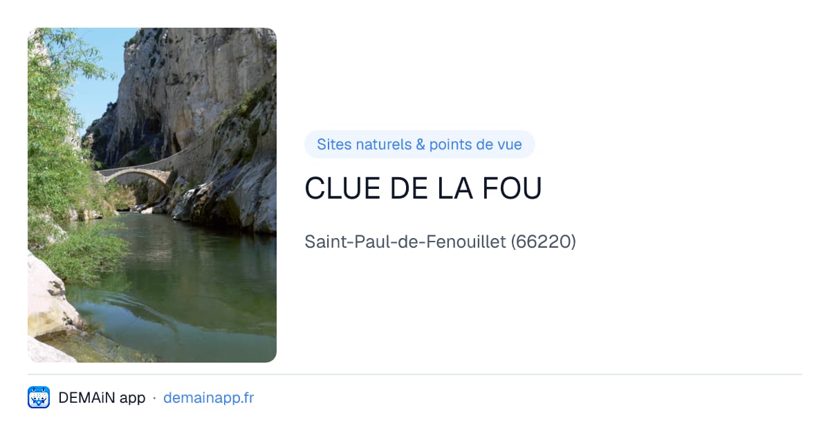 CLUE DE LA FOU — Saint-Paul-de-Fenouillet