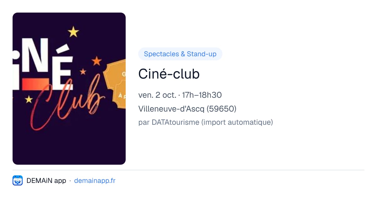Ciné-club — Villeneuve-d'Ascq
