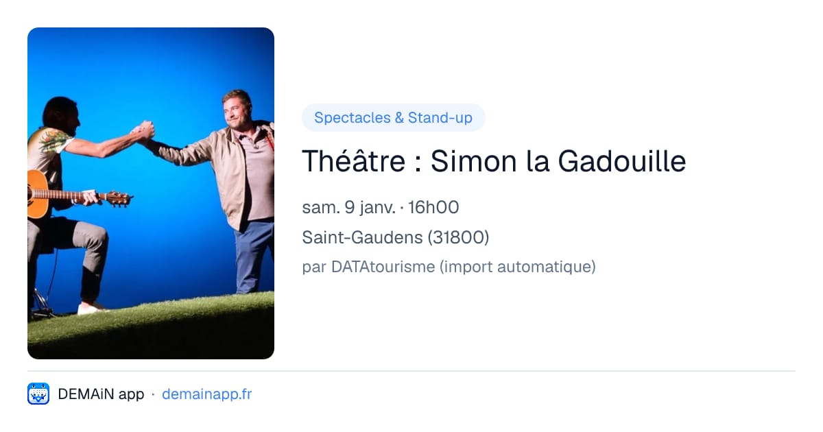 Théâtre : Simon la Gadouille — Saint-Gaudens