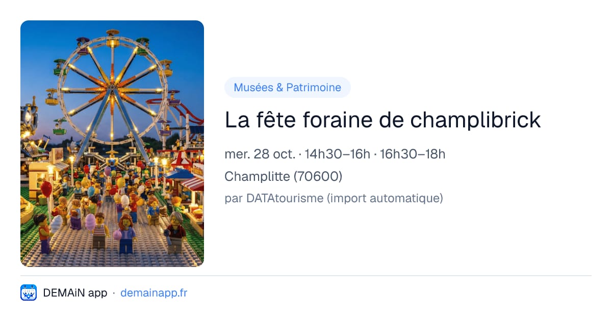 La fête foraine de champlibrick — Champlitte
