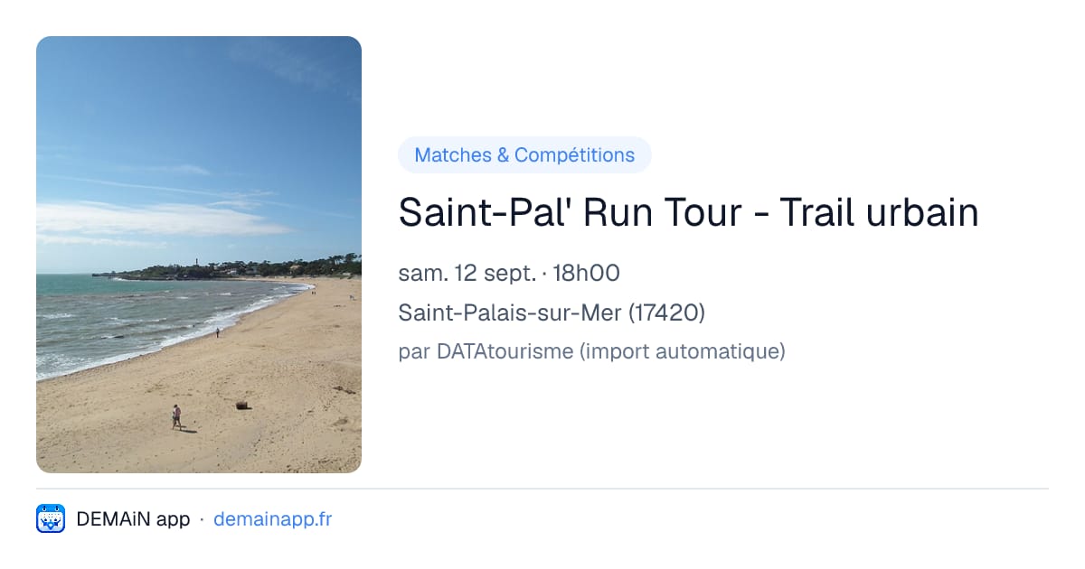 Saint-Pal' Run Tour - Trail urbain — Saint-Palais-sur-Mer