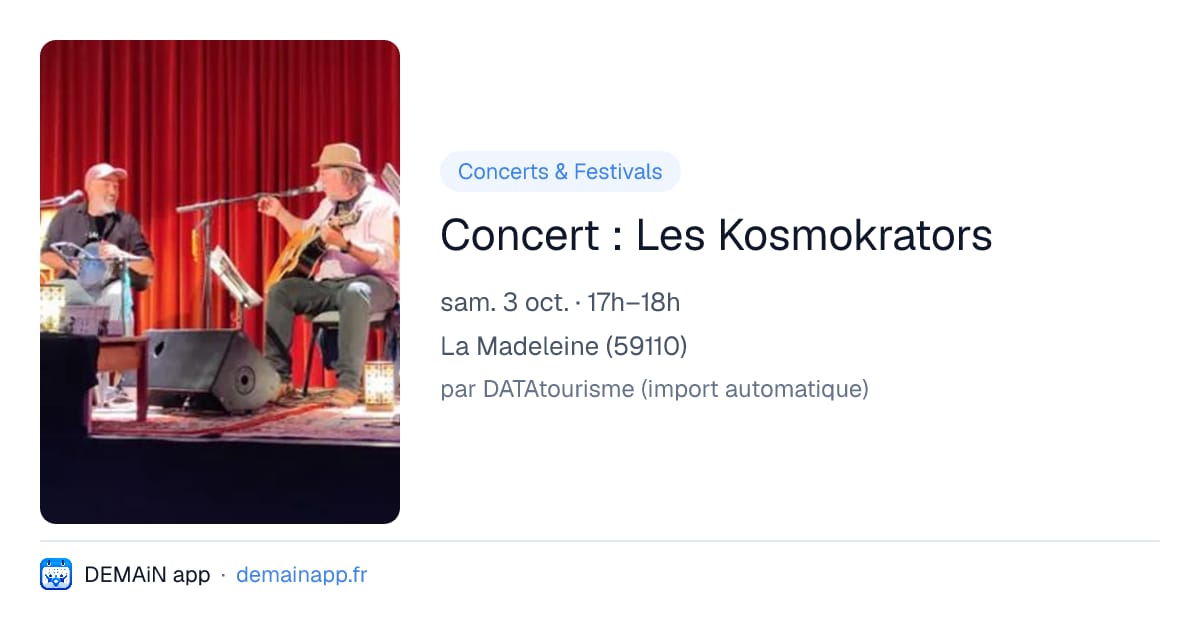 Concert : Les Kosmokrators — La Madeleine