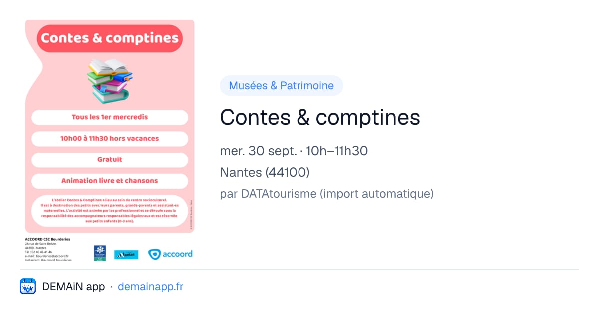 Contes & comptines — Nantes