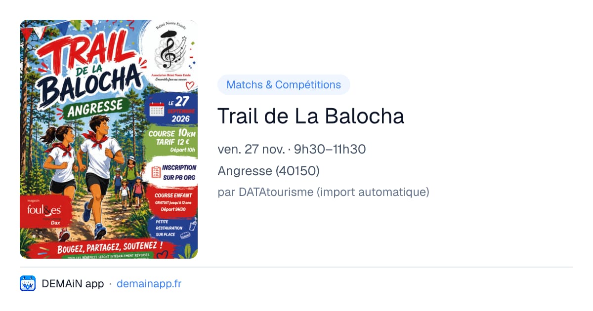 Trail de La Balocha — Angresse