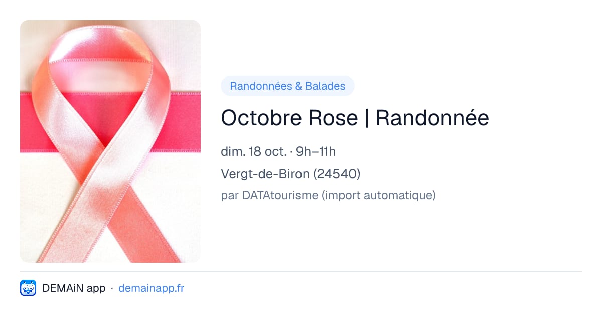 Octobre Rose | Randonnée — Vergt-de-Biron