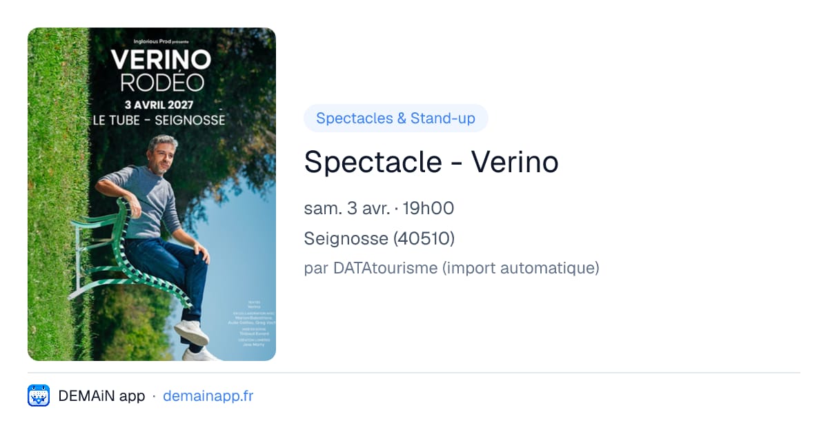Spectacle - Verino — Seignosse