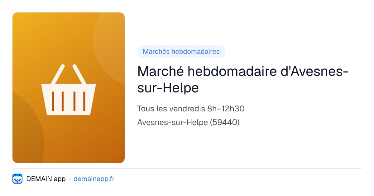Marché hebdomadaire d'Avesnes-sur-Helpe — Avesnes-sur-Helpe