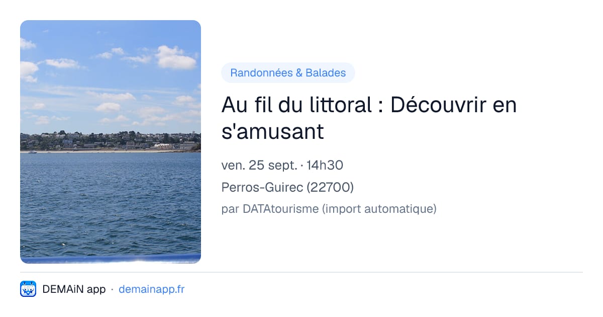 Au fil du littoral : Découvrir en s'amusant — Perros-Guirec