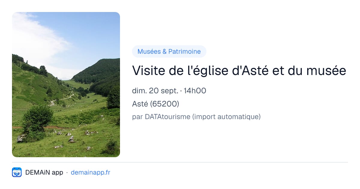 Visite de l'église d'Asté et du musée — Asté