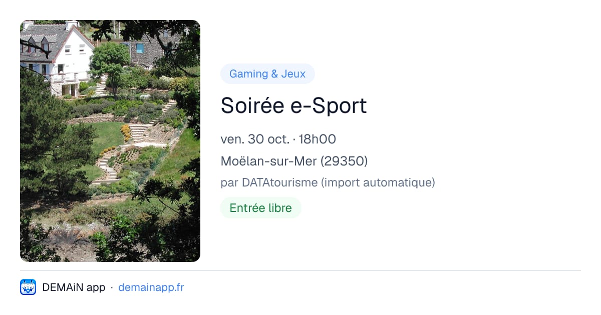 Soirée e-Sport — Moëlan-sur-Mer