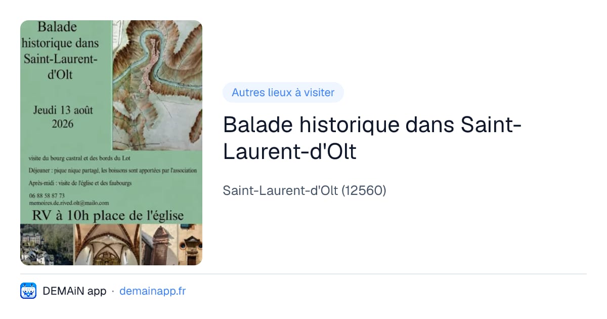 Balade historique dans Saint-Laurent-d'Olt — Saint-Laurent-d'Olt