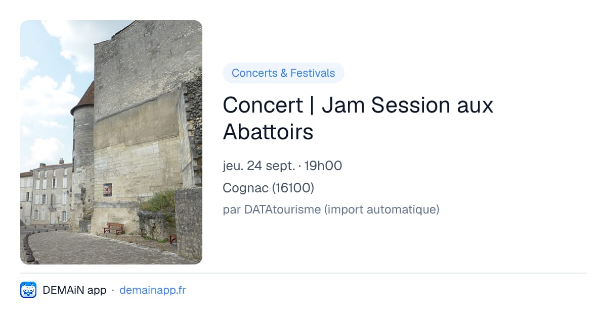 Concert | Jam Session aux Abattoirs — Cognac