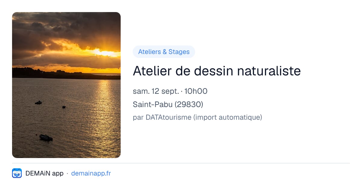 Atelier de dessin naturaliste — Saint-Pabu