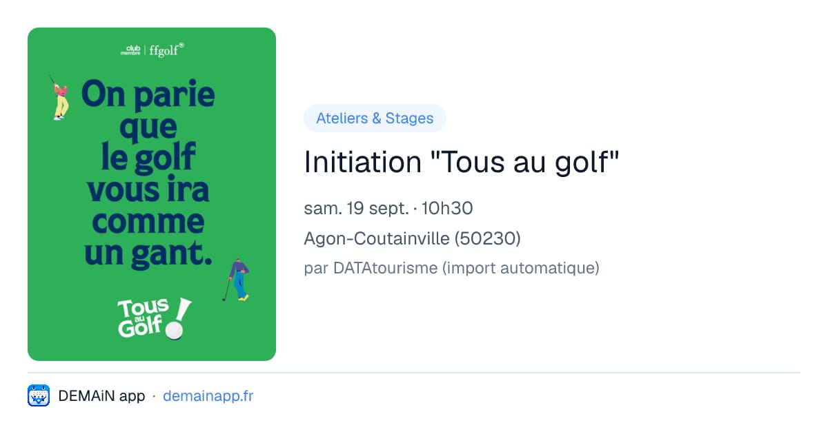 Initiation "Tous au golf" — Agon-Coutainville