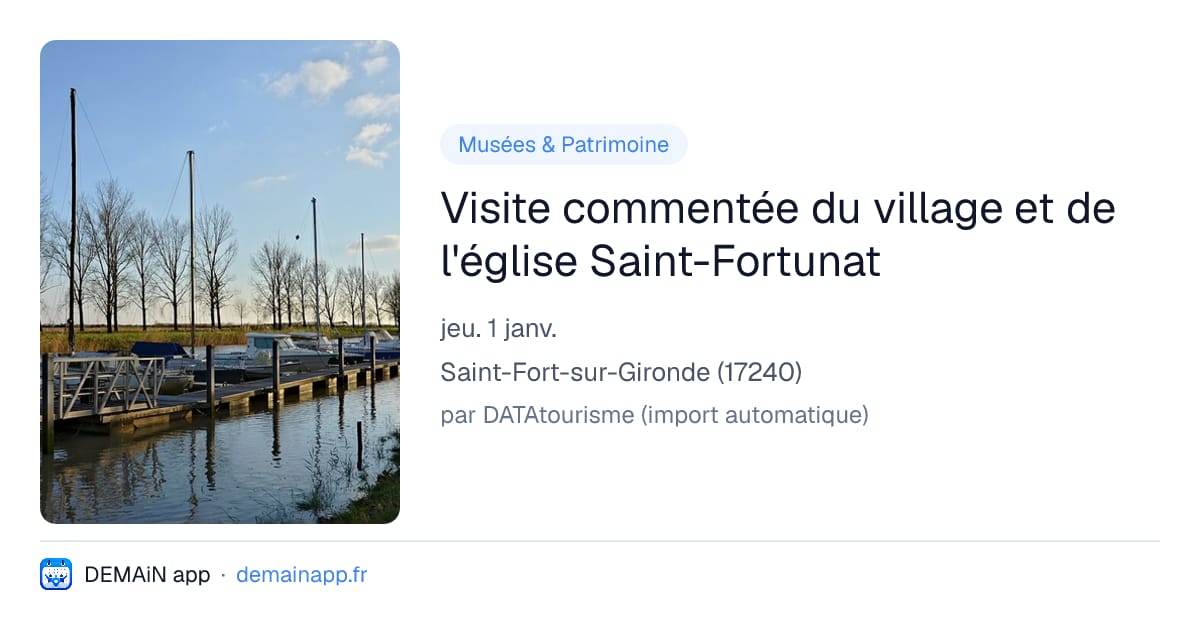 Visite commentée du village et de l'église Saint-Fortunat — Saint-Fort-sur-Gironde