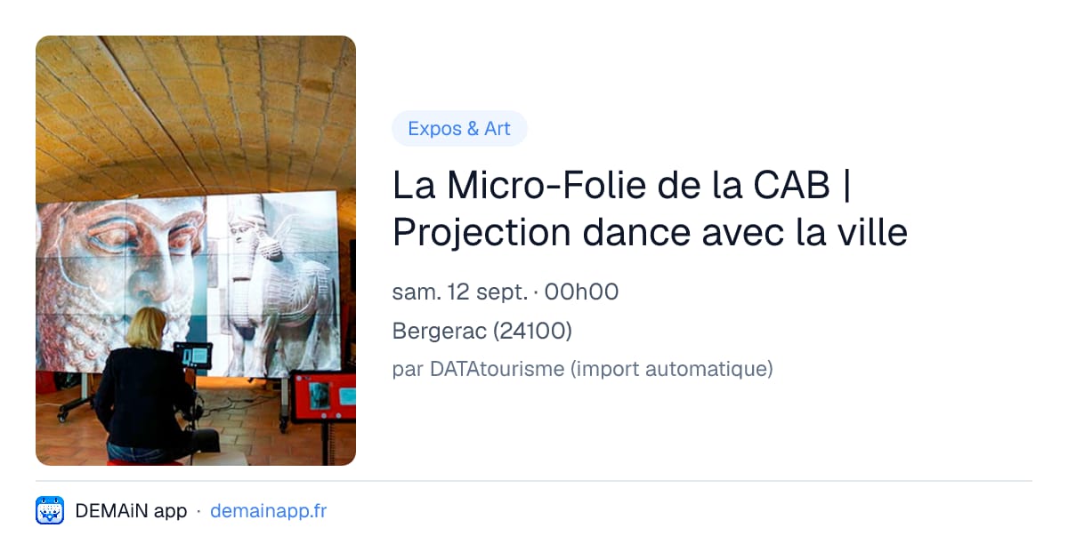 La Micro-Folie de la CAB | Projection dance avec la ville — Bergerac