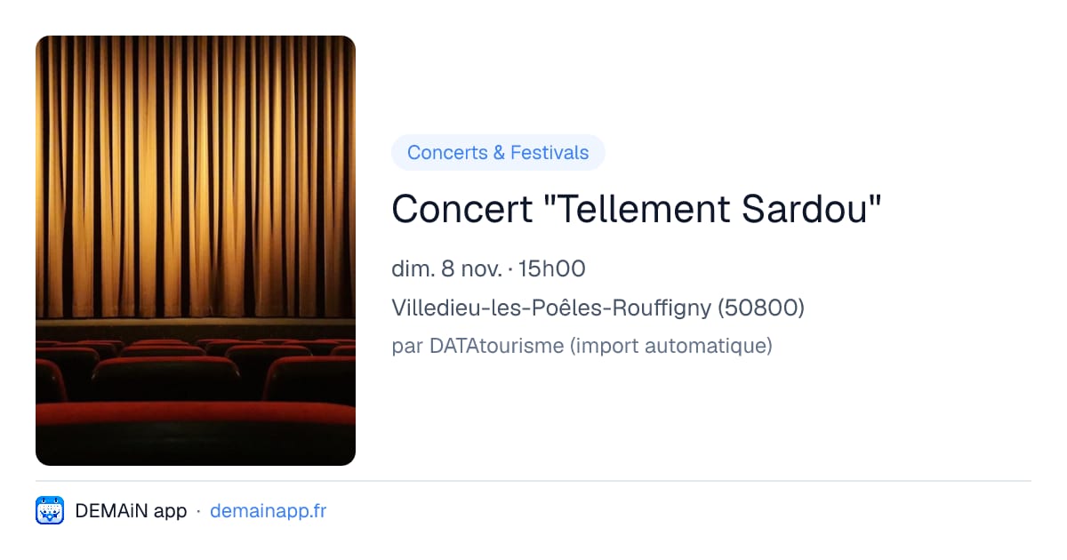 Concert "Tellement Sardou" — Villedieu-les-Poêles-Rouffigny