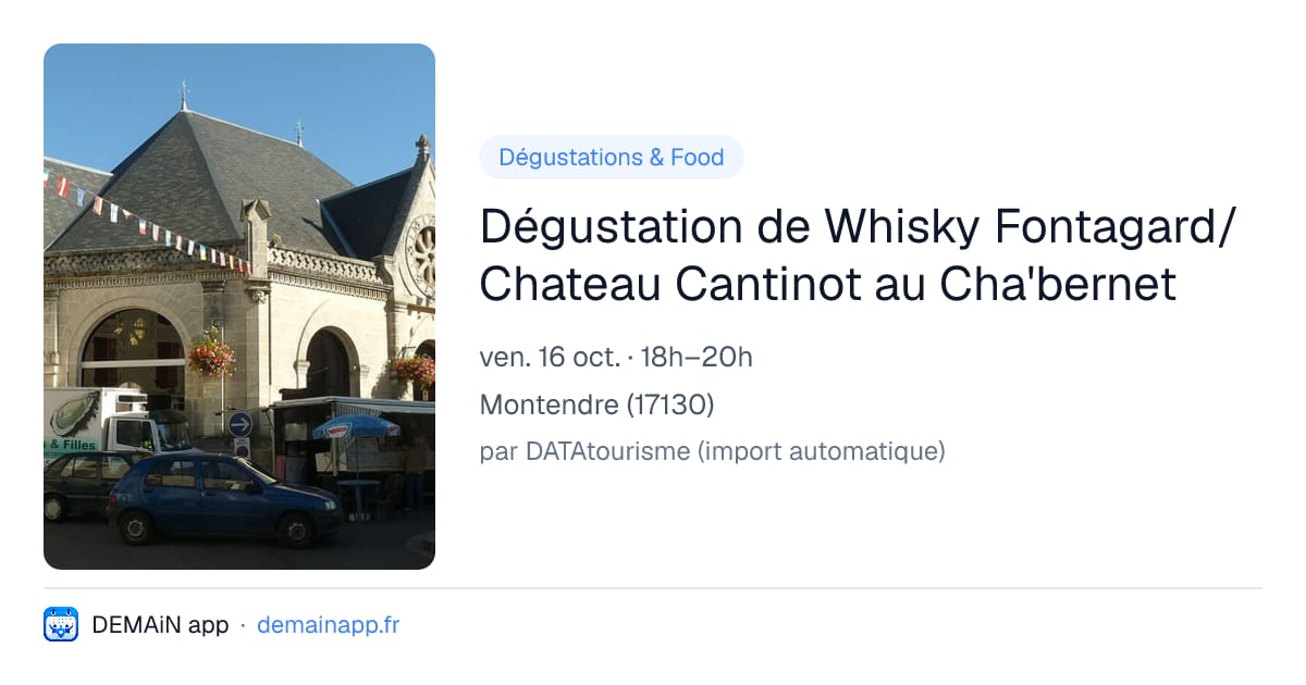 Dégustation de Whisky Fontagard/ Chateau Cantinot au Cha'bernet — Montendre