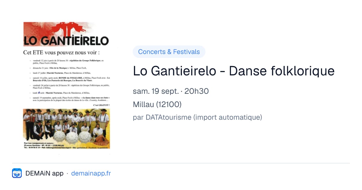Lo Gantieirelo - Danse folklorique — Millau