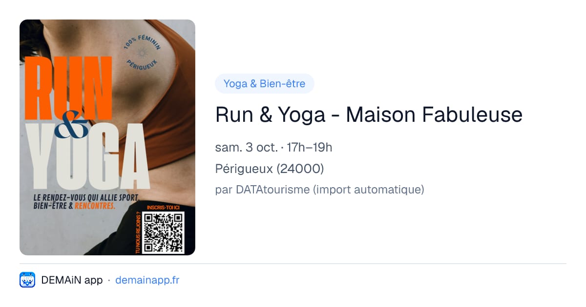 Run & Yoga - Maison Fabuleuse — Périgueux