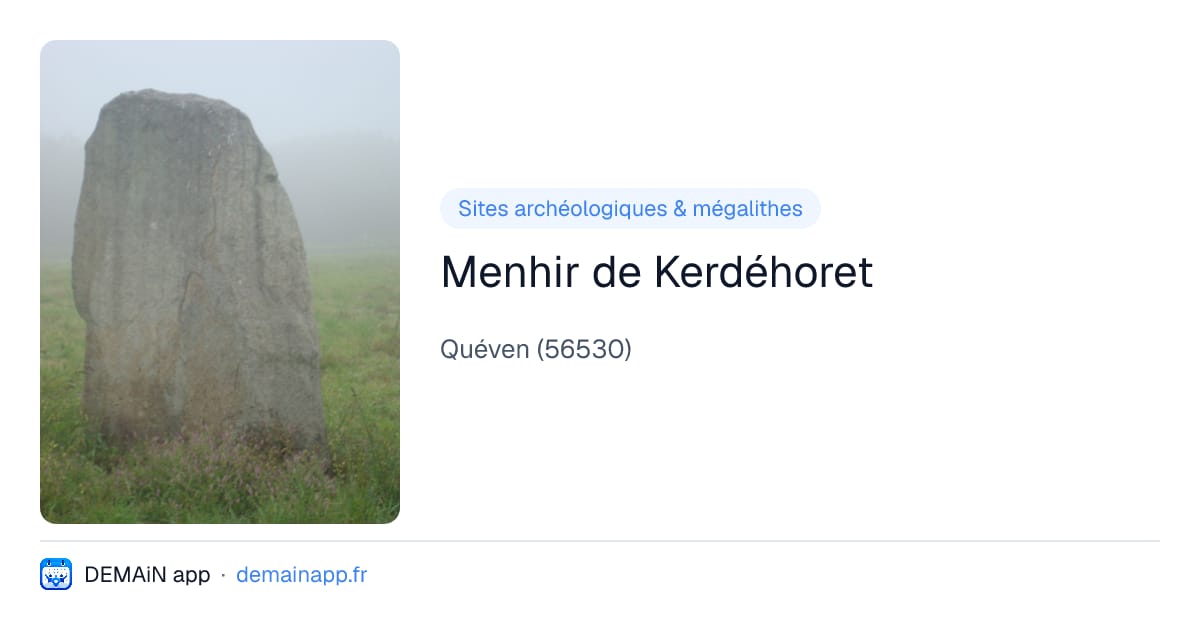 Menhir de Kerdéhoret — Quéven