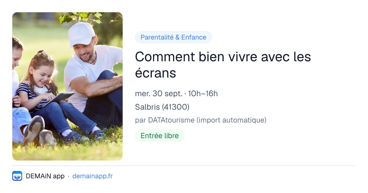 Comment bien vivre avec les écrans — Salbris