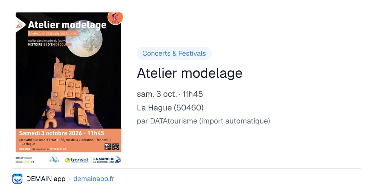 Atelier modelage — La Hague