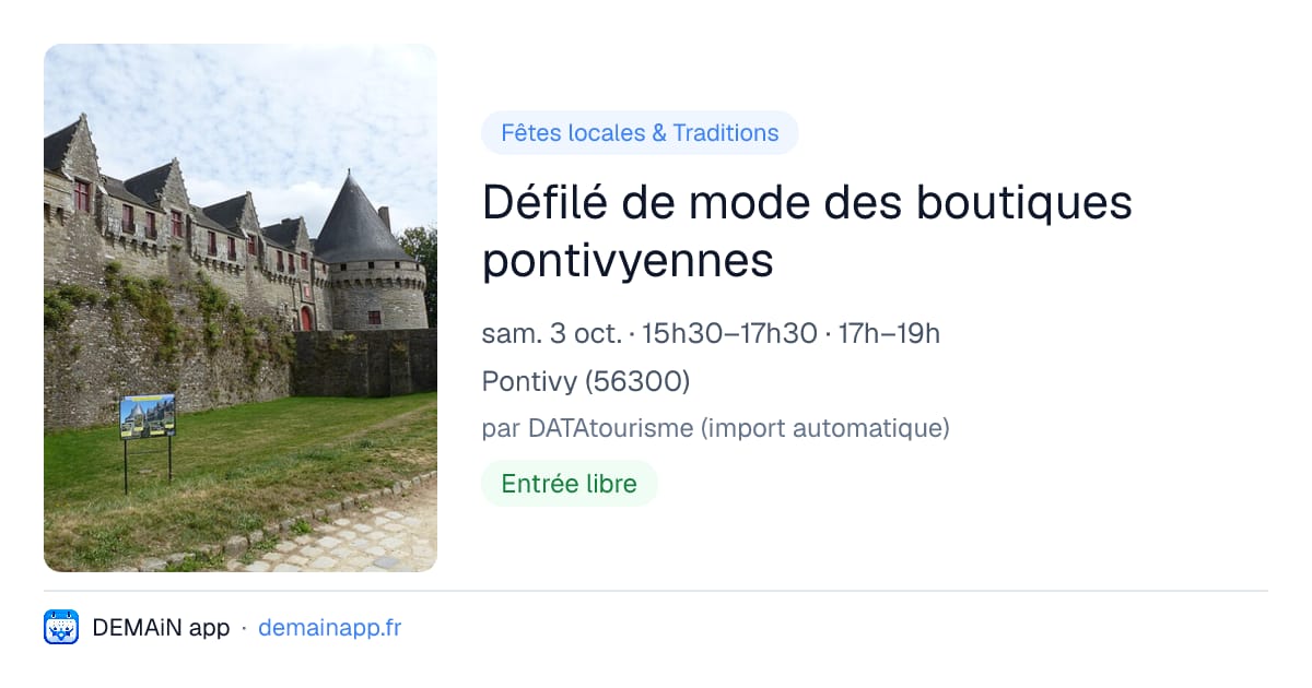Défilé de mode des boutiques pontivyennes — Pontivy