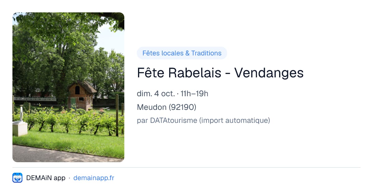 Fête Rabelais - Vendanges — Meudon