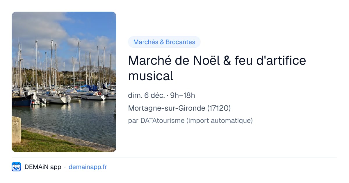 Marché de Noël & feu d'artifice musical — Mortagne-sur-Gironde