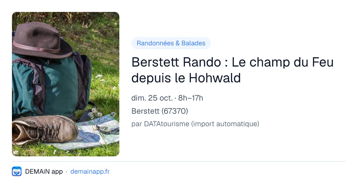 Berstett Rando : Le champ du Feu depuis le Hohwald — Berstett