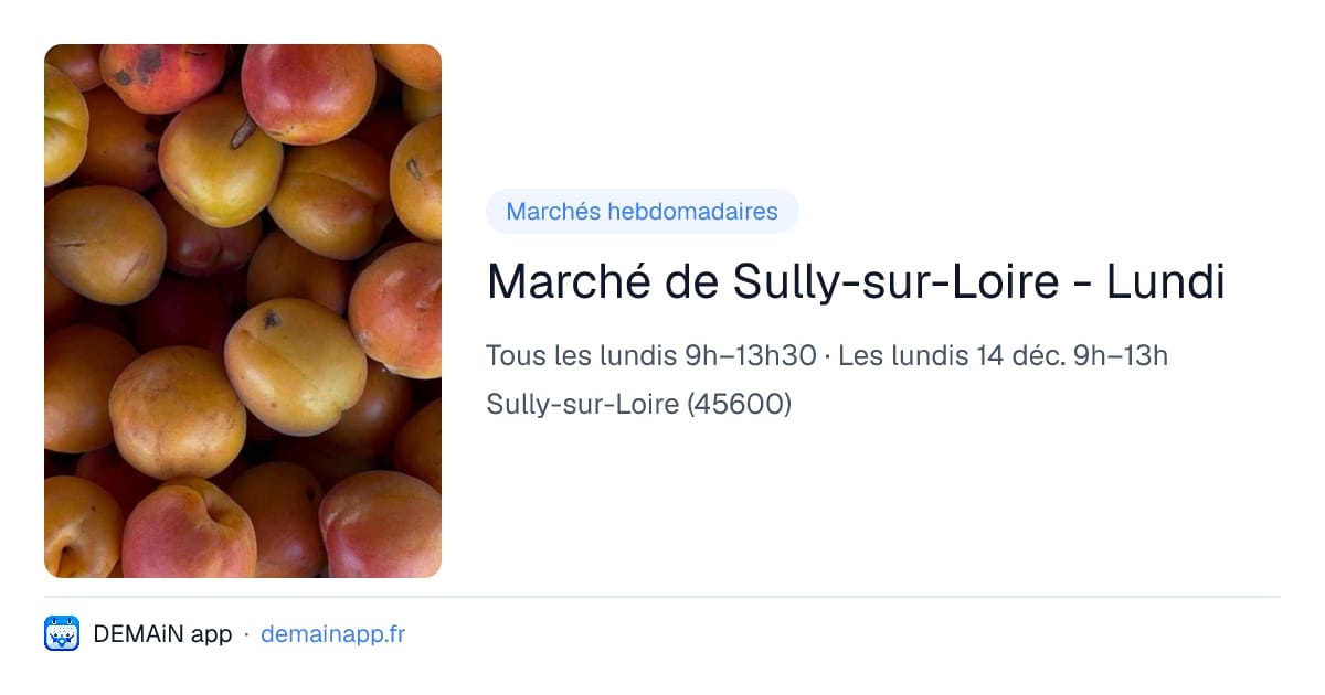 Marché de Sully-sur-Loire - Lundi — Sully-sur-Loire
