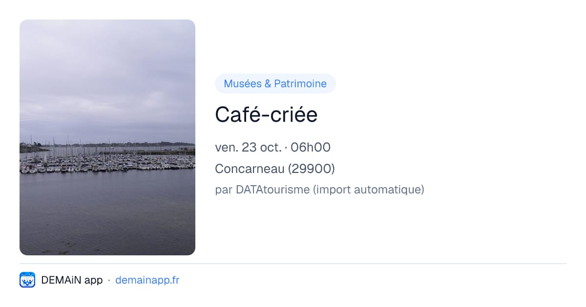 Café-criée — Concarneau