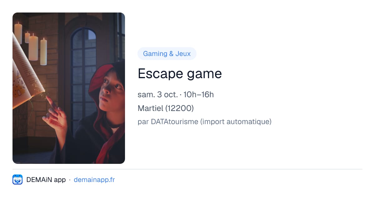 Escape game — Martiel