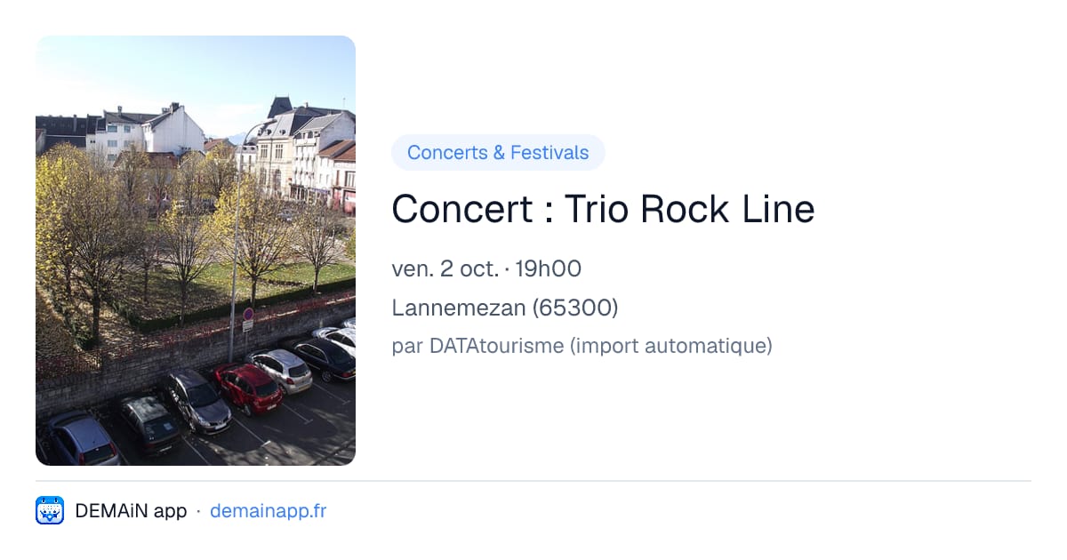 Concert : Trio Rock Line — Lannemezan