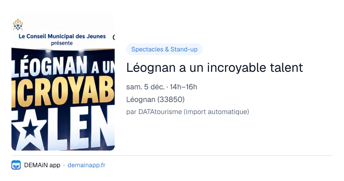 Léognan a un incroyable talent — Léognan