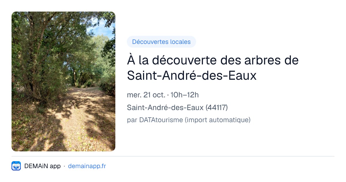 À la découverte des arbres de Saint-André-des-Eaux — Saint-André-des-Eaux
