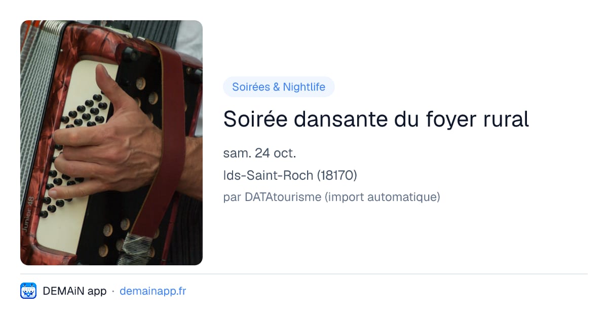 Soirée dansante du foyer rural — Ids-Saint-Roch