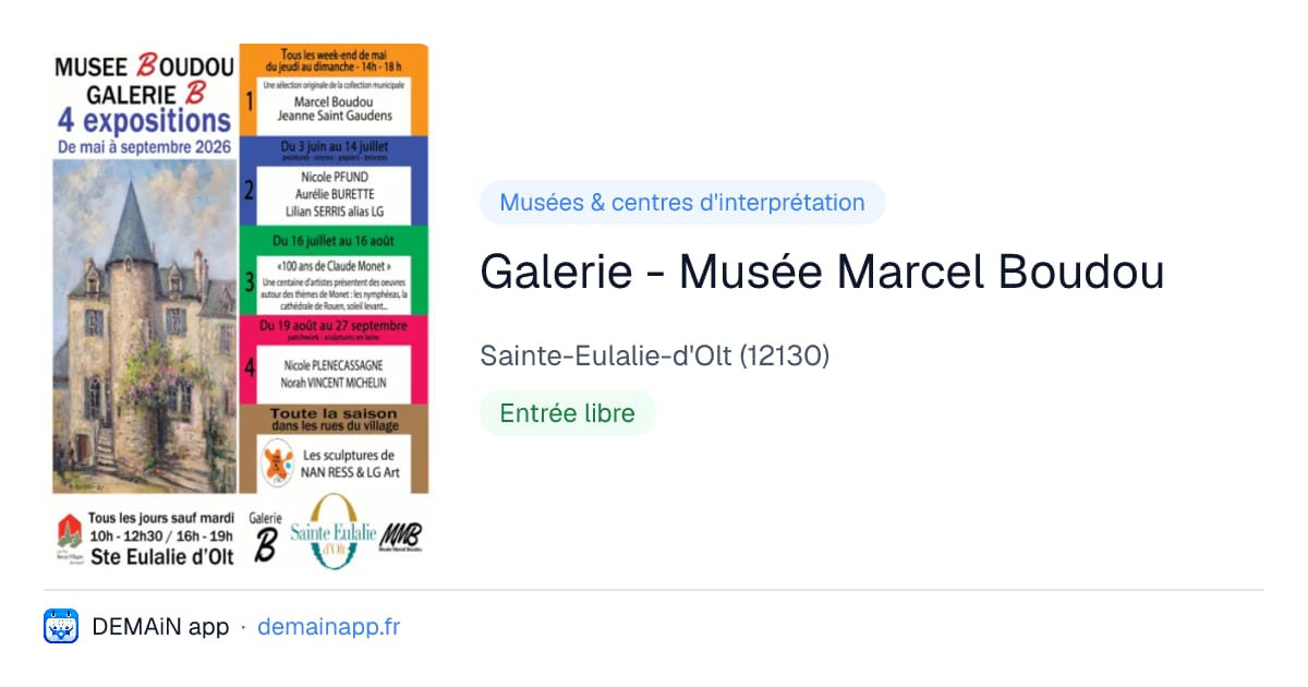 Galerie - Musée Marcel Boudou — Sainte-Eulalie-d'Olt