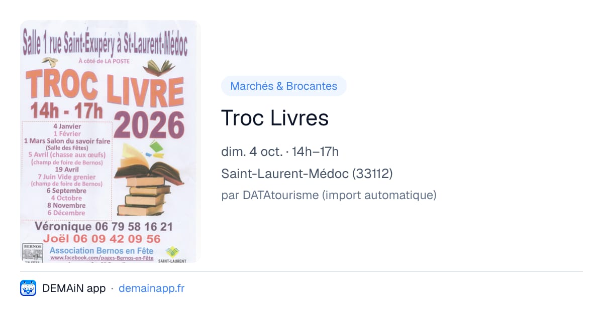 Troc Livres — Saint-Laurent-Médoc