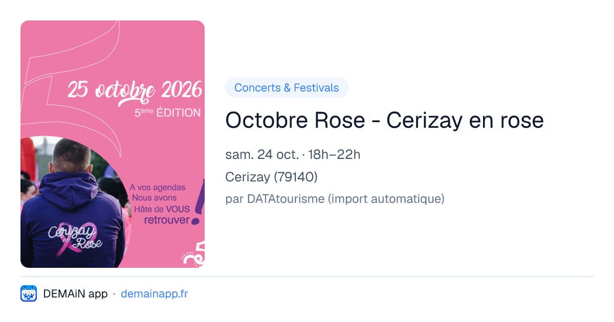 Octobre Rose - Cerizay en rose — Cerizay