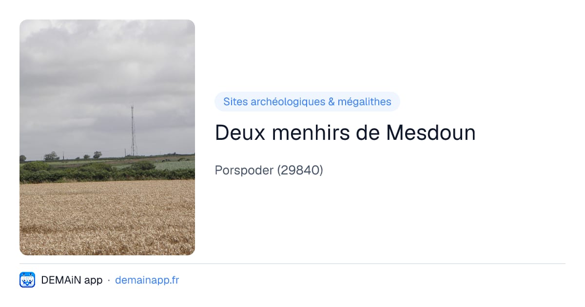Deux menhirs de Mesdoun — Porspoder
