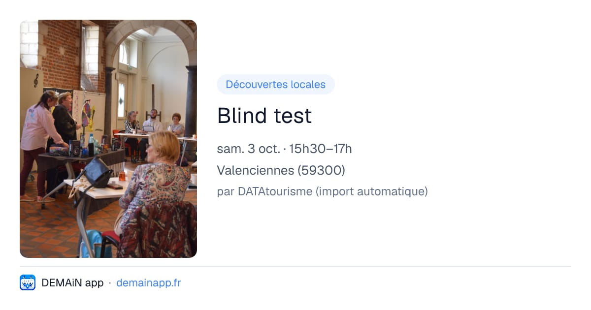 Blind test — Valenciennes