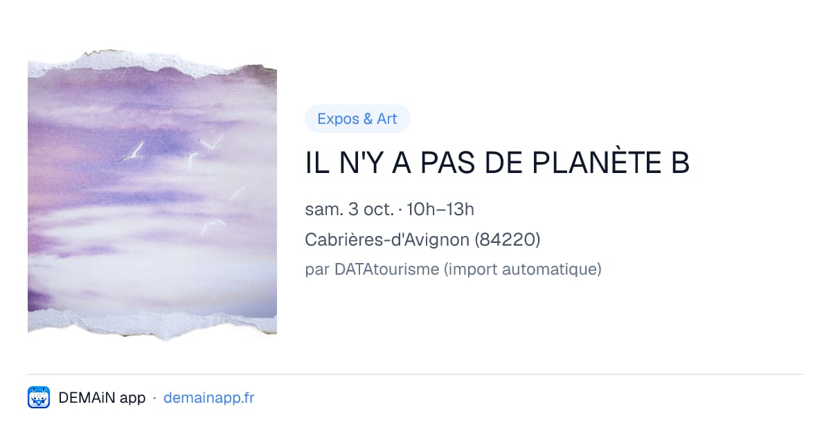 IL N'Y A PAS DE PLANÈTE B — Cabrières-d'Avignon
